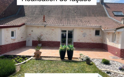 Effet pierre pour un ravalement de façade à Valenciennes